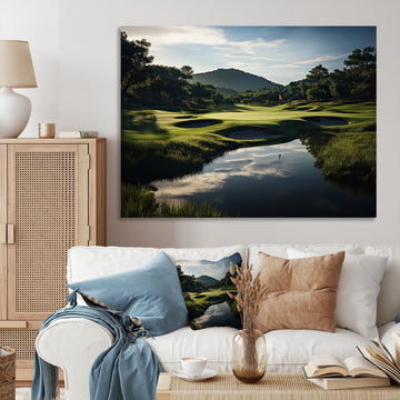 Golf Precision Filed - Golf Canvas Wall Art